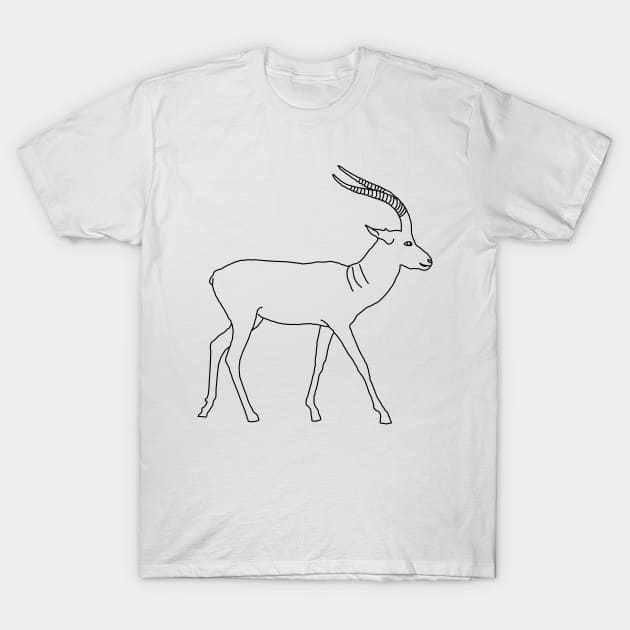 Deer line art T-Shirt by Alex